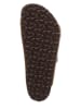 Birkenstock Leren slippers "Arizona" lichtbruin - wijdte S