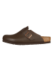 Birkenstock Leder-Clogs "Boston" in Braun - Weite N