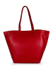 ORE10 Leren shopper "Stacey" rood - (B)41 x (H)30 x (D)13 cm