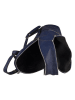 ORE10 Skórzany plecak "Omy" w kolorze granatowym - 26 x 29 x 12 cm