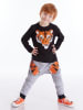 Denokids 2-delige outfit "Tiger Paws" zwart/grijs