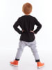 Denokids 2-delige outfit "Tiger Paws" zwart/grijs