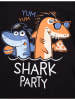 Denokids 2-częściowy zestaw "Shark Party" w kolorze niebiesko-czarnym