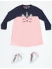 Denokids Kleid "Uni-cat" in Dunkelblau/ Rosa