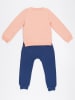 Denokids 2-delige outfit "Cat" abrikooskleurig/donkerblauw