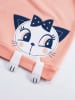 Denokids 2-delige outfit "Cat" abrikooskleurig/donkerblauw