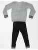 Denokids 2-delige outfit "Eyes" grijs/zwart