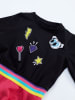Denokids Jurk "Emoji" zwart/rood