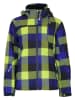 Peak Mountain Softshelljas blauw/geel