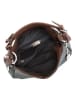 Anna Morellini Leder-Schultertasche "Fiorella" in Dunkelgrün - (B)30 x (H)27 x (T)9 cm