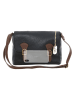 Anna Morellini Leren schoudertas "Clementina" zwart - (B)26 x (H)15 x (D)8 cm