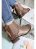 Foreverfolie Chelsea-Boots in Hellbraun