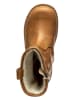 POM POM Leder-Winterboots in Camel