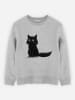 WOOOP Sweatshirt "Sitting Cat" grijs