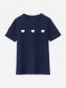 WOOOP Shirt "Trois petits coeurs" donkerblauw