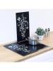 Chefware 2-delige set: fornuisafdekplaten zwart - (L)52 x (B)30 cm