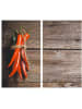 Chefware 2er-Set: Herdabdeckplatten in Braun/ Rot - (L)52 x (B)30 cm
