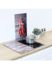 Chefware 2er-Set: Herdabdeckplatten in Braun/ Rot - (L)52 x (B)30 cm