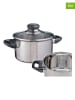 Chefware 2-delige roestvrijstalen pan "Sylt" - (H)9,5 x Ø 16 cm