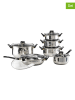 Chefware 12tlg. Edelstahl-Kochgeschirr-Set