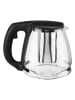 Chefware Teekanne in Transparent/ Schwarz - 1,2 l