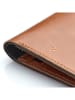 APOCOPE Skórzany portfel w kolorze jasnobrązowym - 12,4 x 9,4 x 1 cm