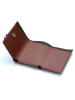APOCOPE Leren portemonnee bruin - (B)9 x (H)6 x (D)1 cm