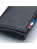 APOCOPE Leren portemonnee zwart - (B)9 x (H)6 x (D)1 cm