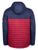 Westfjord Doorgestikte jas "Hekla" rood/donkerblauw
