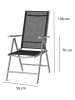 Lifa Living 2er-Set: Gartenstühle in Anthrazit - (B)56 x (H)106 x (T)87,5 cm