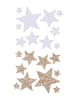 Folia Glitter-Moosgummisticker "Sterne" in Rosa/ Blau/ Gold/ Weiß - 40 Stück
