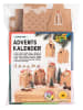 folia PAPER 49-częściowy kalendarz adwentowy w kolorze jasnobrązowym