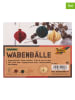 folia PAPER 3-delige set: papieren ballen "Christmas" crème/rood/groen