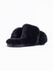 NICEBAY Schaffell-Hausschuhe "Slow" in Schwarz