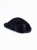 NICEBAY Schaffell-Hausschuhe "Slow" in Schwarz