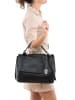 Anna Morellini Leder-Henkeltasche "Diletta " in Schwarz - (B)34 x (H)23 x (T)12 cm