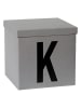 STORE IT Skrzynia "K" w kolorze szarym do przechowywania - 30 x 30 x 30 cm