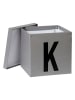 STORE IT Opbergkist "K" grijs - (B)30 x (H)30 x (D)30 cm