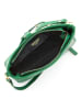 Mia Tomazzi Skórzana torebka "Durazzo" w kolorze zielonym - 23 x 19 x 9 cm