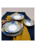 Violeta Home 24tlg. Kombiservice in Blau/ Gold