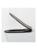 Tiger Toiletbril met softclose "Stax" zwart - (L)43 x (B)36,5 cm