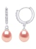Pearline Srebrne kolczyki-kreole z perłami