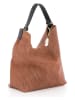 Anna Morellini Leder-Schultertasche "Sebastiana" in Braun - (B)38 x (H)36 x (T)14 cm