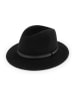 MGO leisure wear Wełniany kapelusz "Wood" w kolorze czarnym