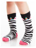 Denokids 2er-Set: Socken "Zebra" in Schwarz/ Weiß