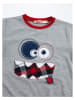 Denokids 2-delige outfit "Funny Face" grijs/donkerblauw/rood