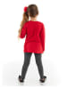 Denokids 2tlg. Outfit "So fancy" in Rot/ Anthrazit