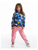 Denokids 2-delige outfit "Flowers" blauw/lichtroze