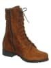 Think! Leder-Stiefeletten in Hellbraun