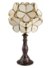 LumiLamp Tischleuchte in Creme/ Braun - (H)38 cm